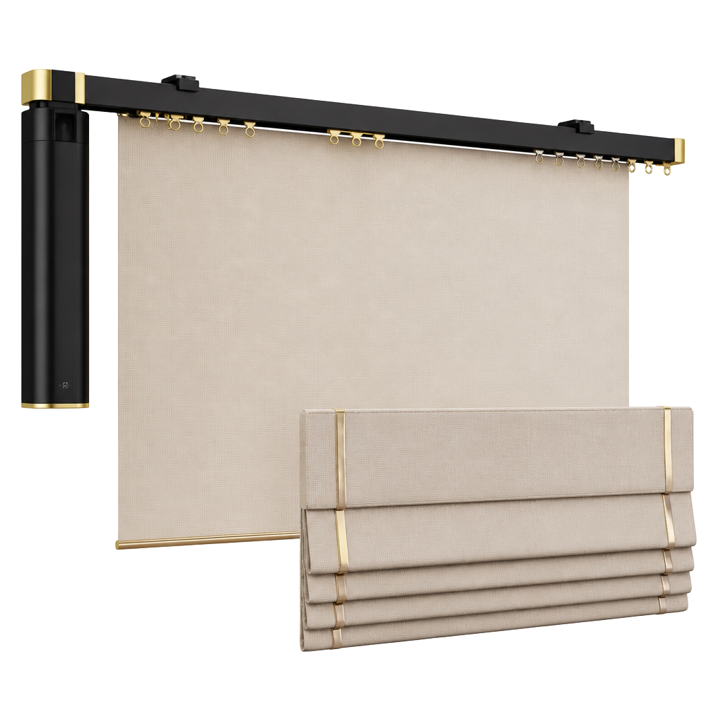 Motorised curtain and roller blind drives