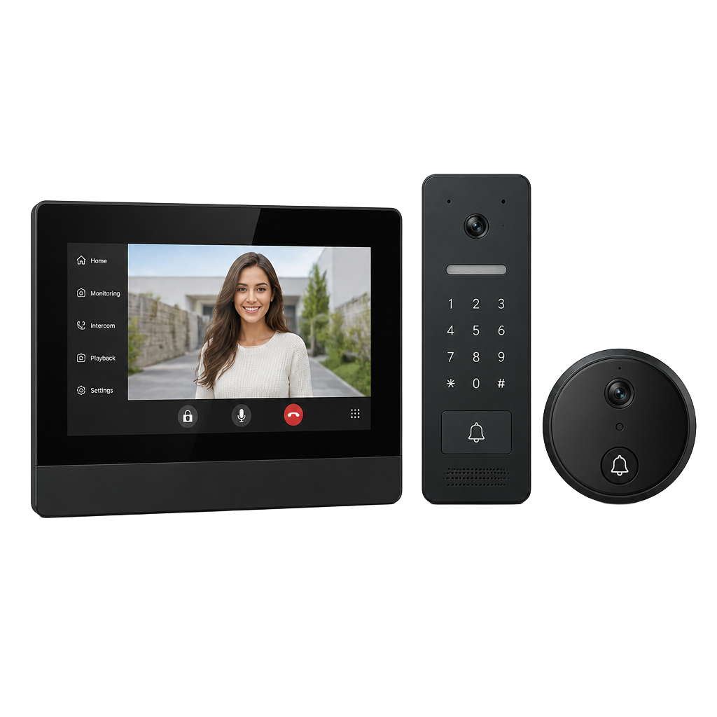Video door phone with indoor monitor and outdoor call panel