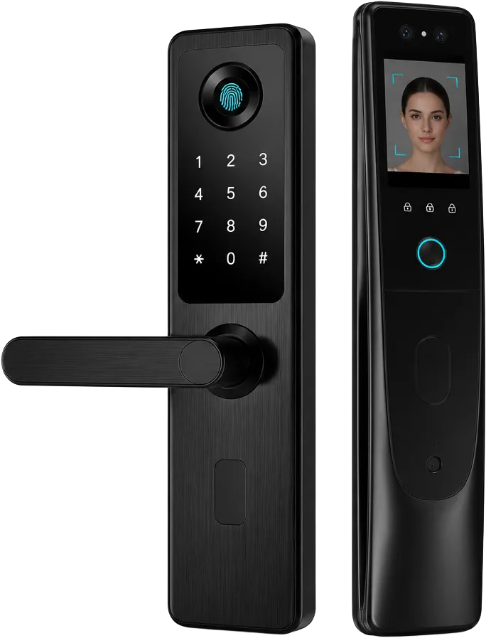 Smart door locks with fingerprint and keypad unlock