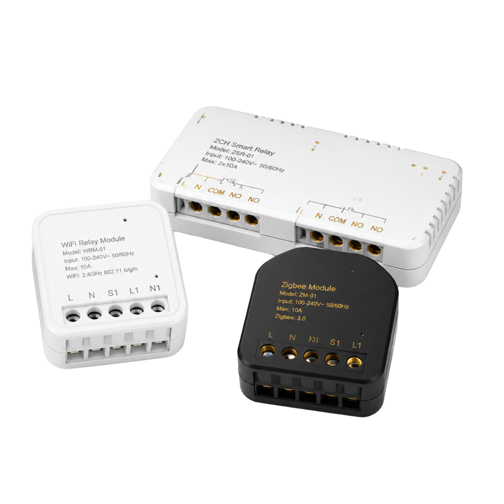 Smart retrofit relay modules for existing switchboards