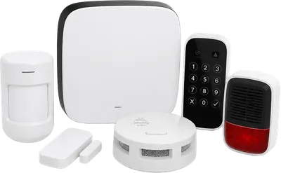 Wireless smart security alarm kit with sensors and siren