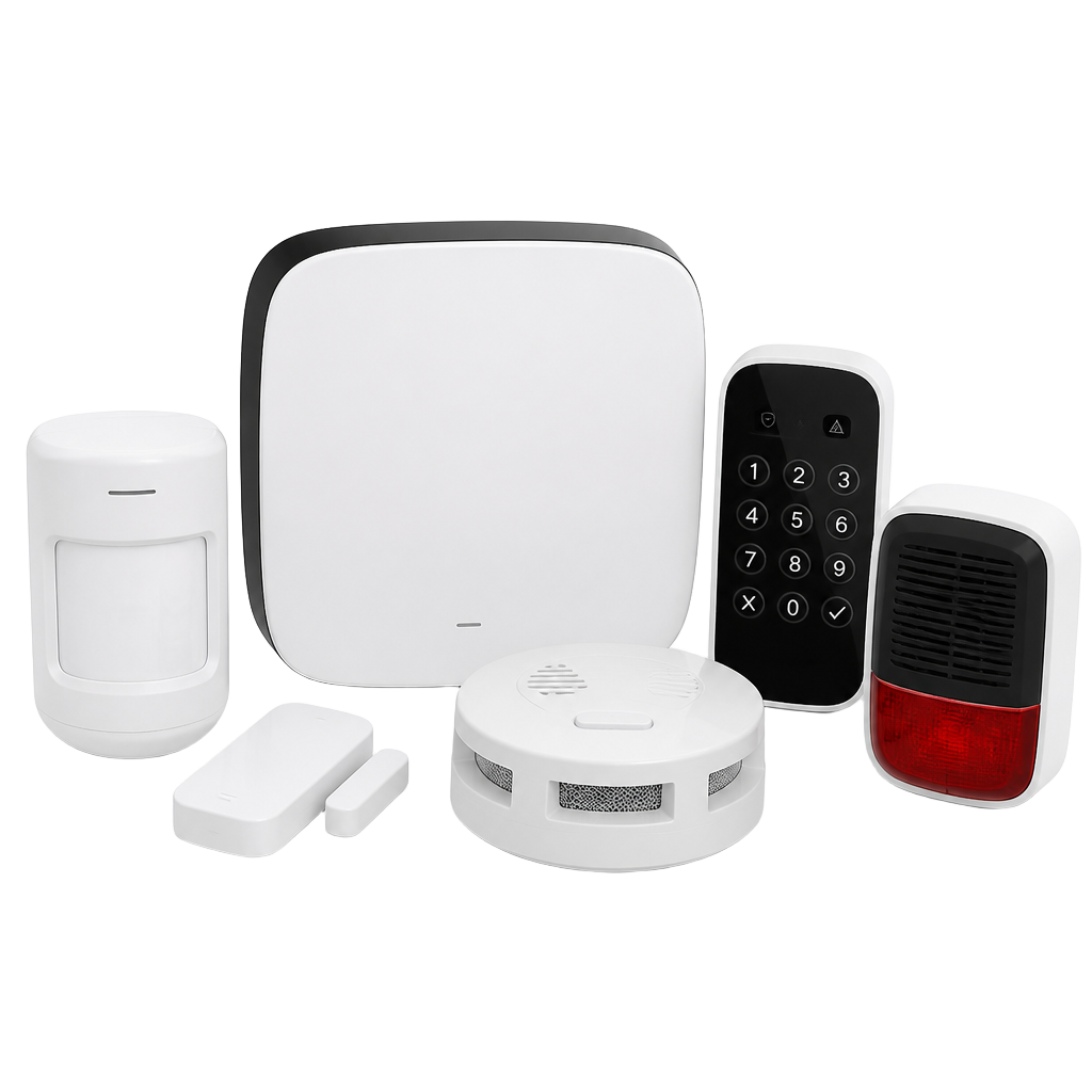 Wireless security alarm kit serviced by D-Lite Automation engineers